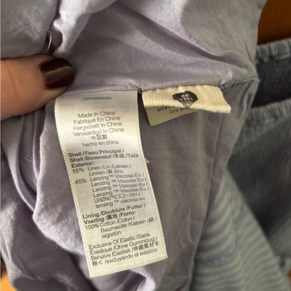 Madewell Lucie Blue Striped Shirred Women's Midi Dress - Picture 3 of 4